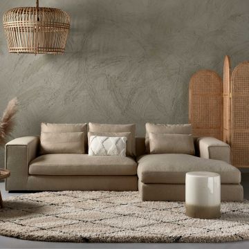 Canapé d'angle Videl droit - beige
