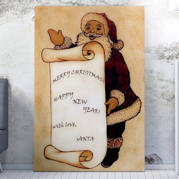 Peinture sur toile de Noël | 70x100cm | Cadre en bois