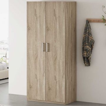 Sonoma Meuble de rangement Mike 80cm | 2 portes | H180 x L80 x P42 cm