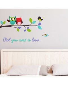 Stickers muraux Owl you need is love - Large
