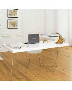 Table Multis 160cm - blanc/chrome