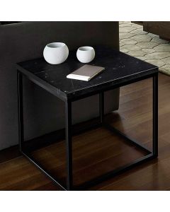 Table d'appoint Prairie - marbre noir/acier
