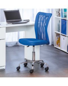 Chaise de bureau Eva sans accoudoir - bleu foncé